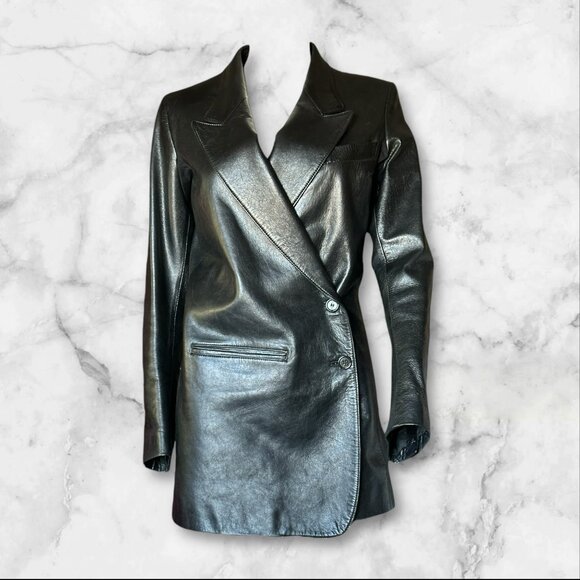 Three-Jackets-In-One Ann Demeulmeester Black Leather Jacket - Picture 1 of 9